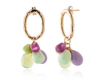 Pendientes LALETI con perlas de cristal de Murano