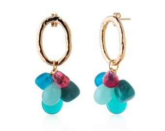 Pendientes LALETI con perlas de cristal de Murano