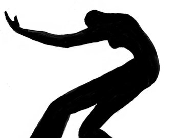 Silhouette Dancer Art Print