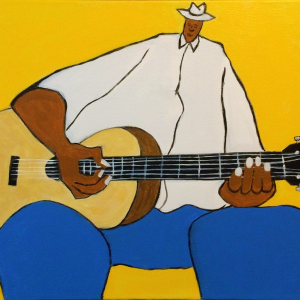 Blues Man, Black Art, African American, GuitarChristmas