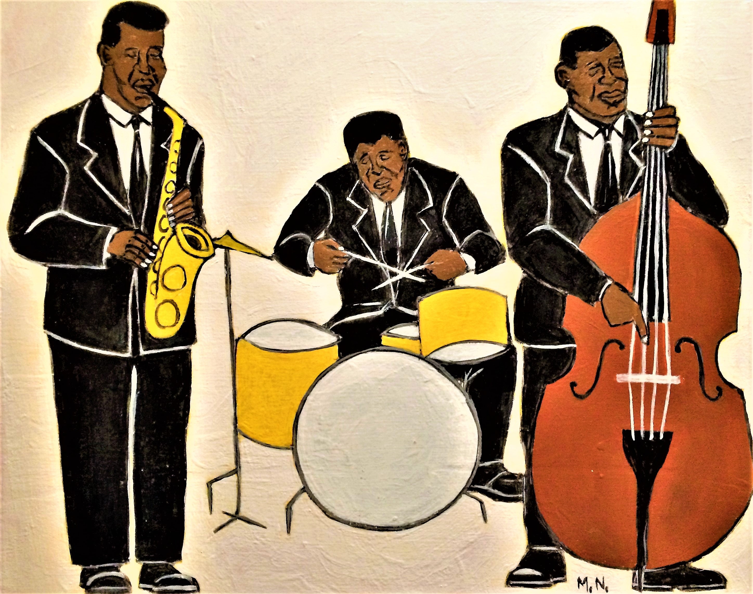Jazz Trio Art Print Jazz Art Jazz Painting Jazz Wall Art Etsy