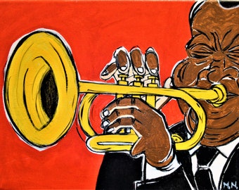 Trumpet Player, Art PrintChristmas