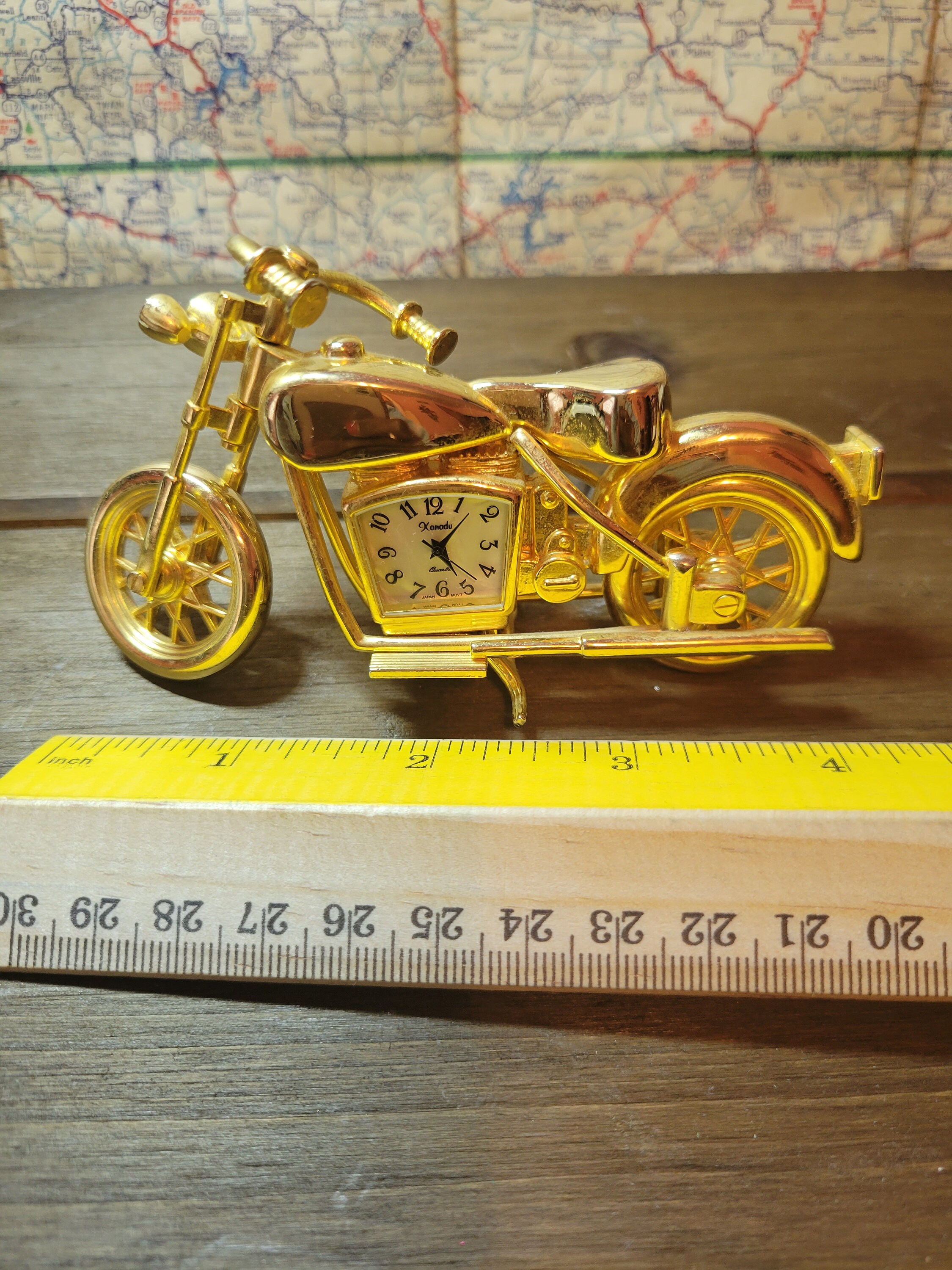 Vintage Xanadu Motorcycle Clock Tiny Clock Small Clock Etsy