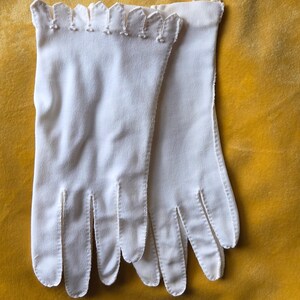 ladies cotton dress gloves DESIGNER LADIES WHITE COTTON DRESS GLOVES UNLINED SIZE 6.5