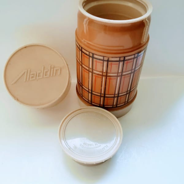 70's Patterned Aladdin Thermos, Old School Thermos, Thermos, 70's Style, Vintage Drinkware