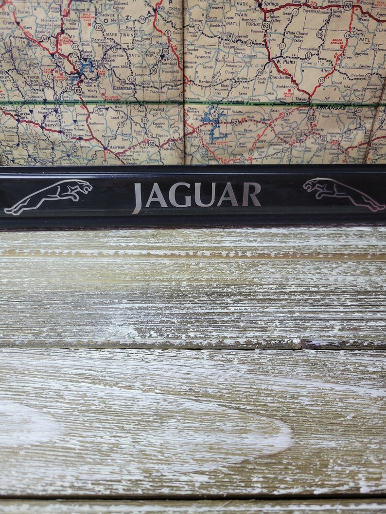 Vintage Jaguar License Plate Frame, Luxury Car License Plate Holder