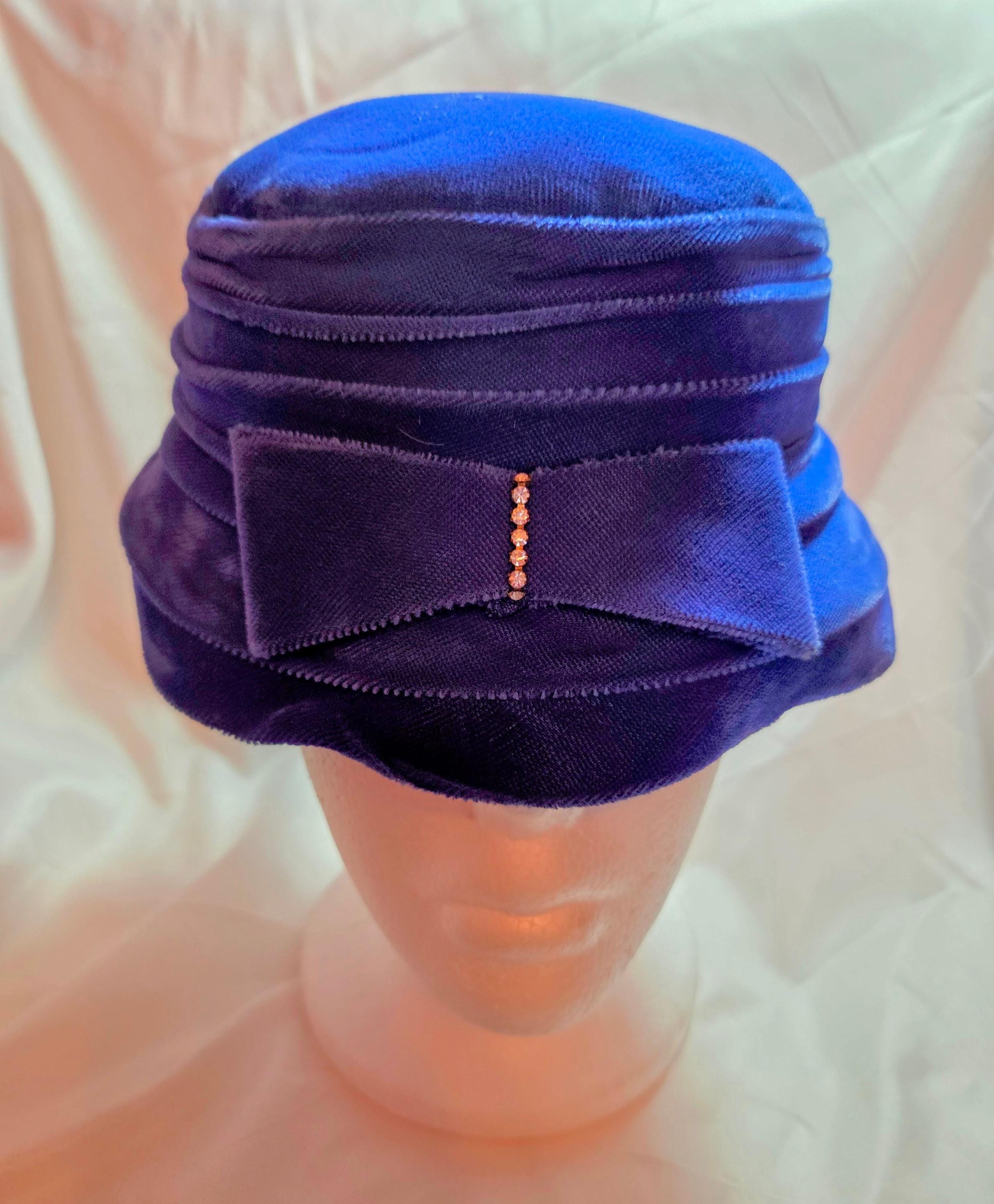Rhinestone Trimmed Cloche Hat - Etsy