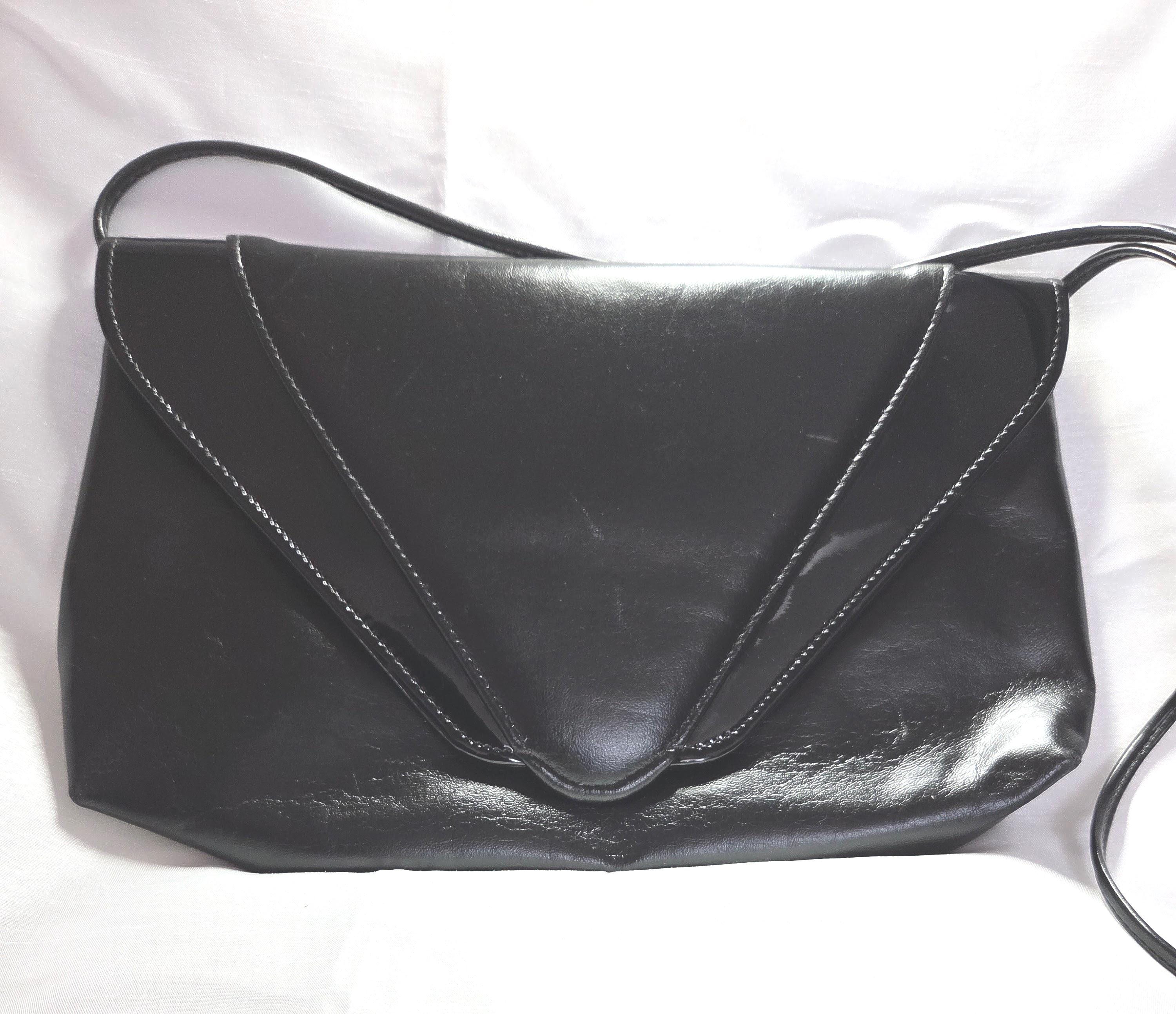 80s Vintage Shiny Shoulder Bag - Etsy