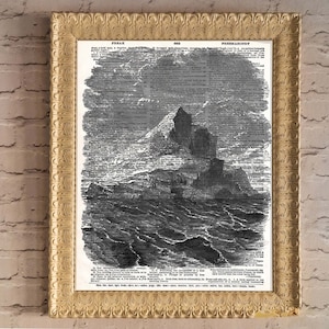 Count of Monte Cristo Dictionary Art Isle of Monte Cristo