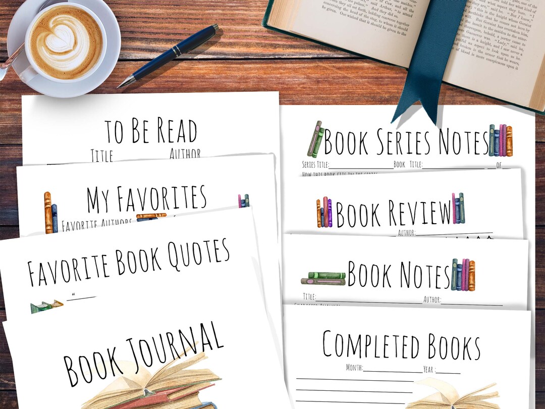 Printable Reading Journal, Book Journal, Book Review, Reader Kit, Book ...