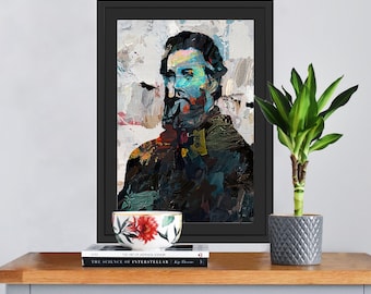 Herman Melville Portrait Abstract Art Novelist Artwork