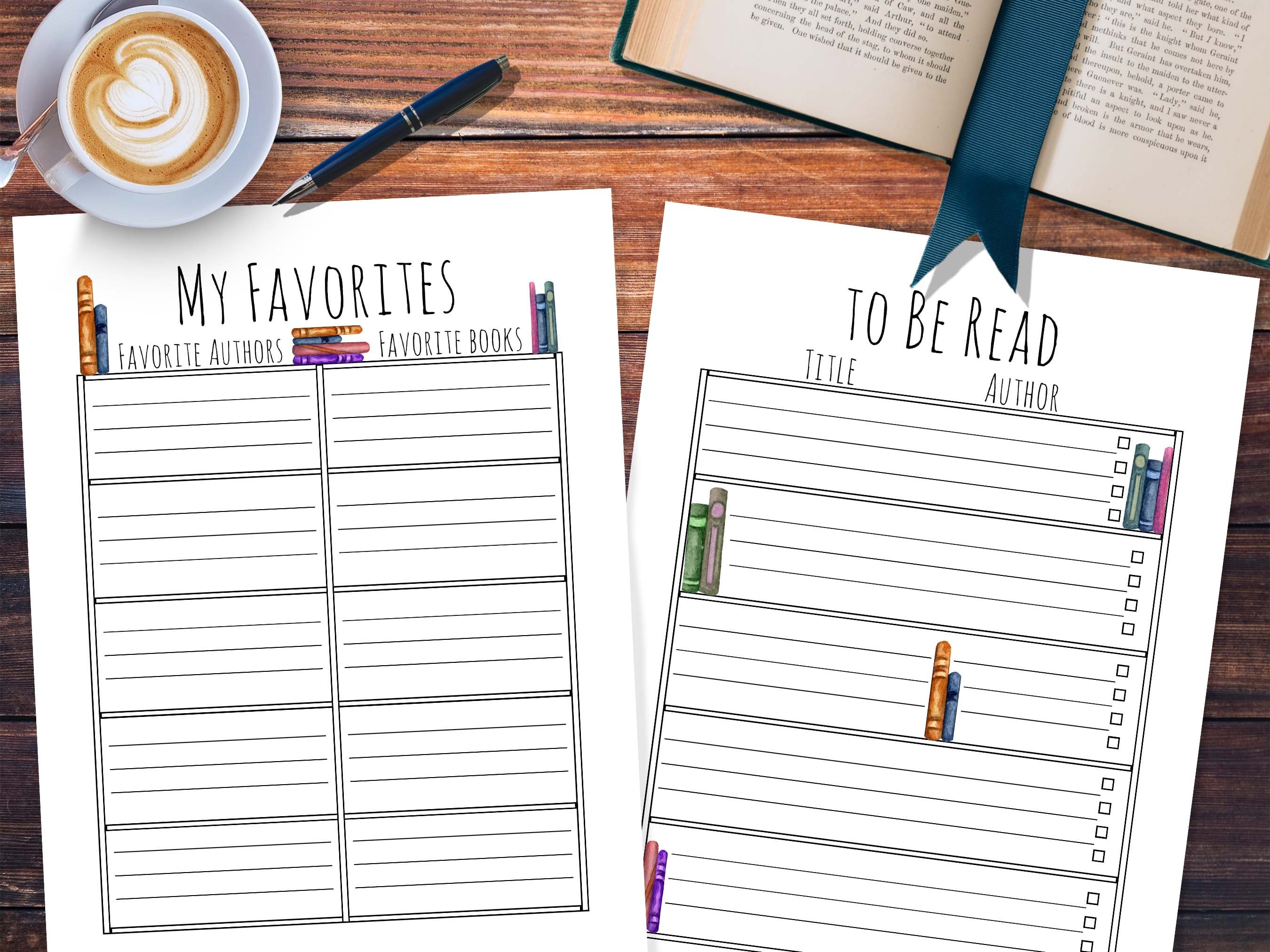Printable Reading Journal Book Journal Book Review Reader - Etsy