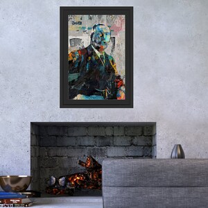 Sir Arthur Conan Doyle Portrait Abstract Art Sherlock Holmes Author Artwork