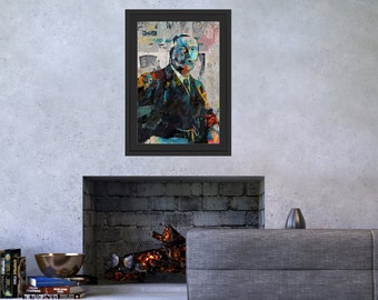 Sir Arthur Conan Doyle Portrait Abstract Art Sherlock Holmes Author Artwork