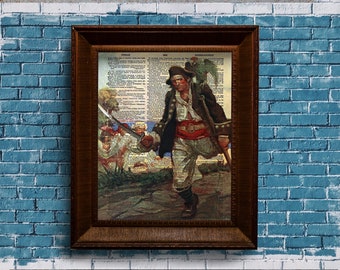 Treasure Island on the beach illustration Dictionary Art