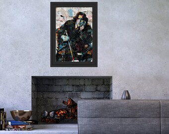 Oscar Wilde Portrait Abstract Art Poet Artwork