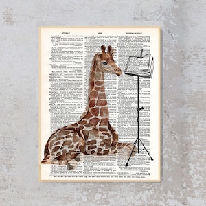 Jungle Giraffe reader Dictionary Art Read books