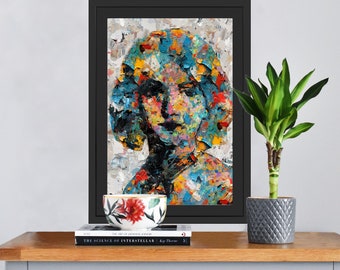 Emily Bronte Portrait Abstract Art Novelist Artwork