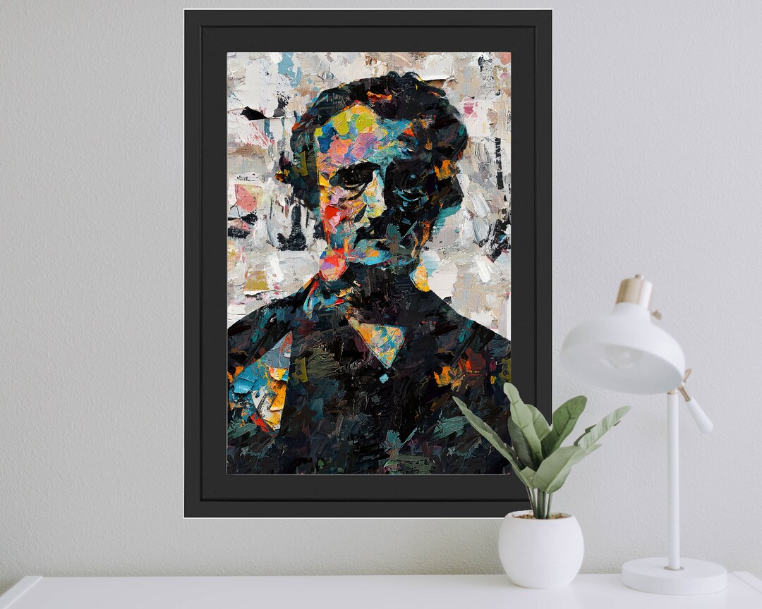 Edgar Allan Poe Portrait Abstract Art Novelist Artwork Poet - Etsy