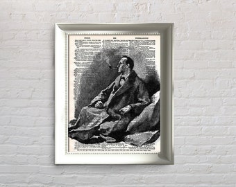 Sherlock Holmes Illustration: Dictionary Art Print (8x10)