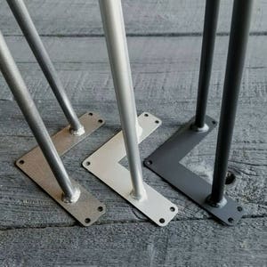 1x Hairpin Leg 430 powdercoated, coffee table legs, Steel legs, console table, dining table legs, metal base, bench, metal legs image 6