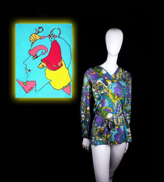 1960's Male Call Psychedelic Tunic 13/14 (Large)