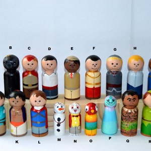 Prince/Fairy Tale Hero & Friends Peg Dolls