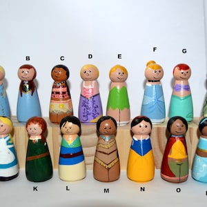 Princess/Fairy Tale Heroine Peg Dolls