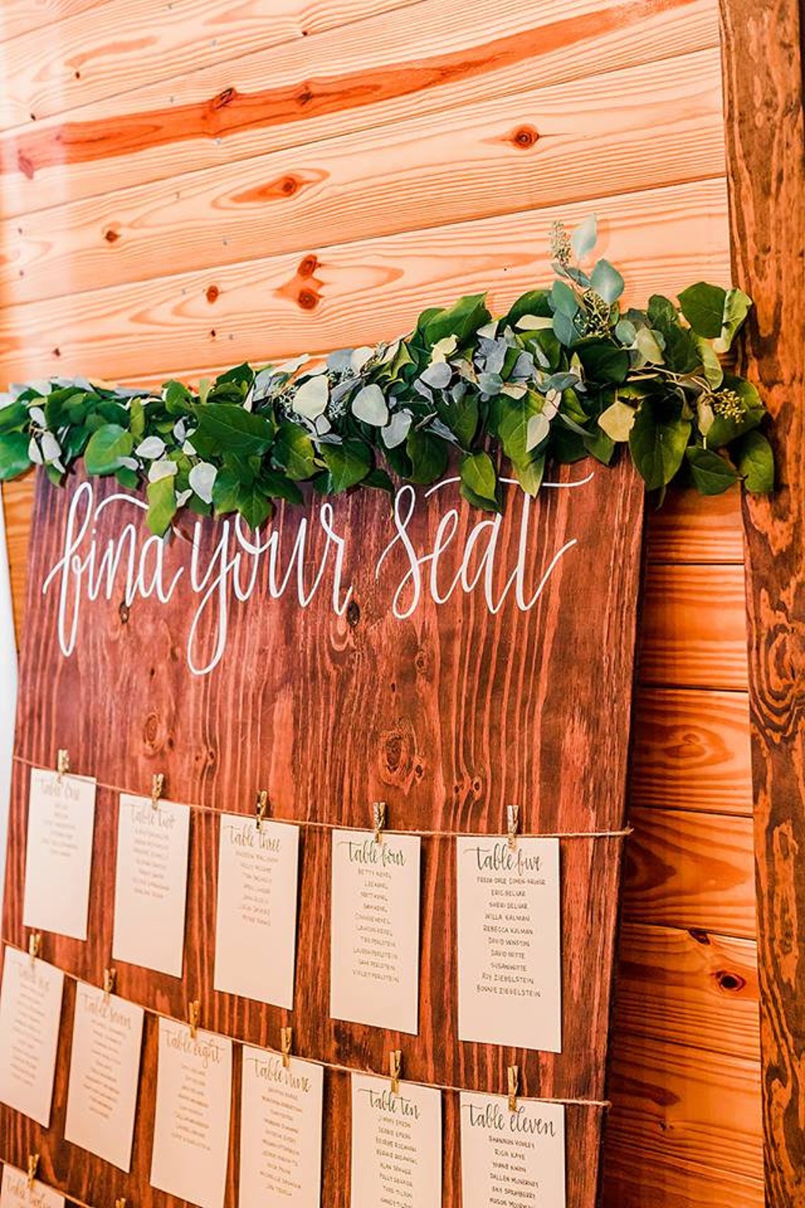 Hand Lettered Table Assignment Sign Calligraphy Etsy