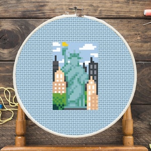 Mini Statue of Liberty Cross Stitch Pattern