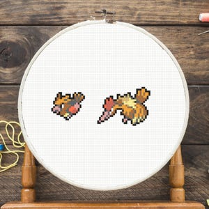 Spearow Evolution Cross Stitch Pattern