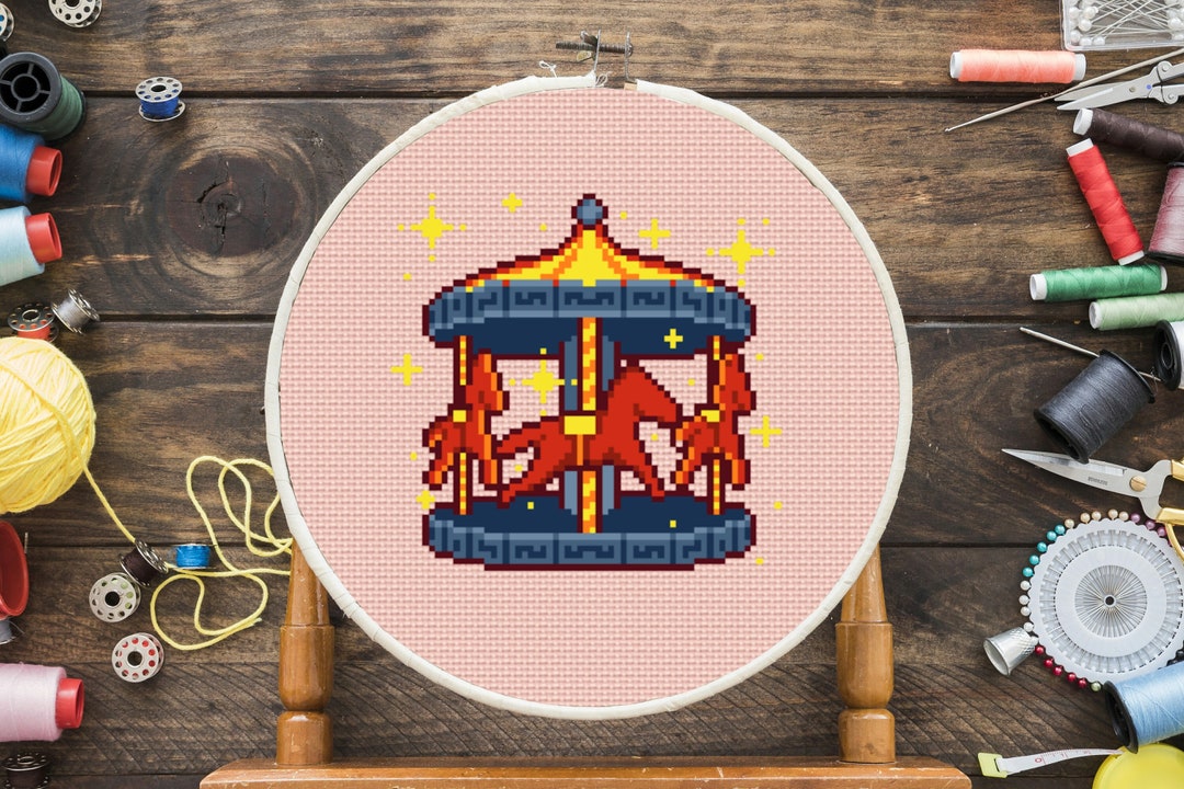 Carousel Cross Stitch Pattern - Etsy