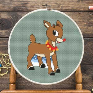 Rudolph Cross Stitch Pattern