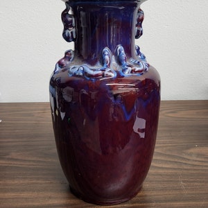 Beautiful Red/Purple/Blue Chinese Porcelain Vase