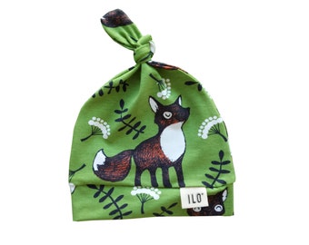 Organic Baby Knot Hat Nutty Fox