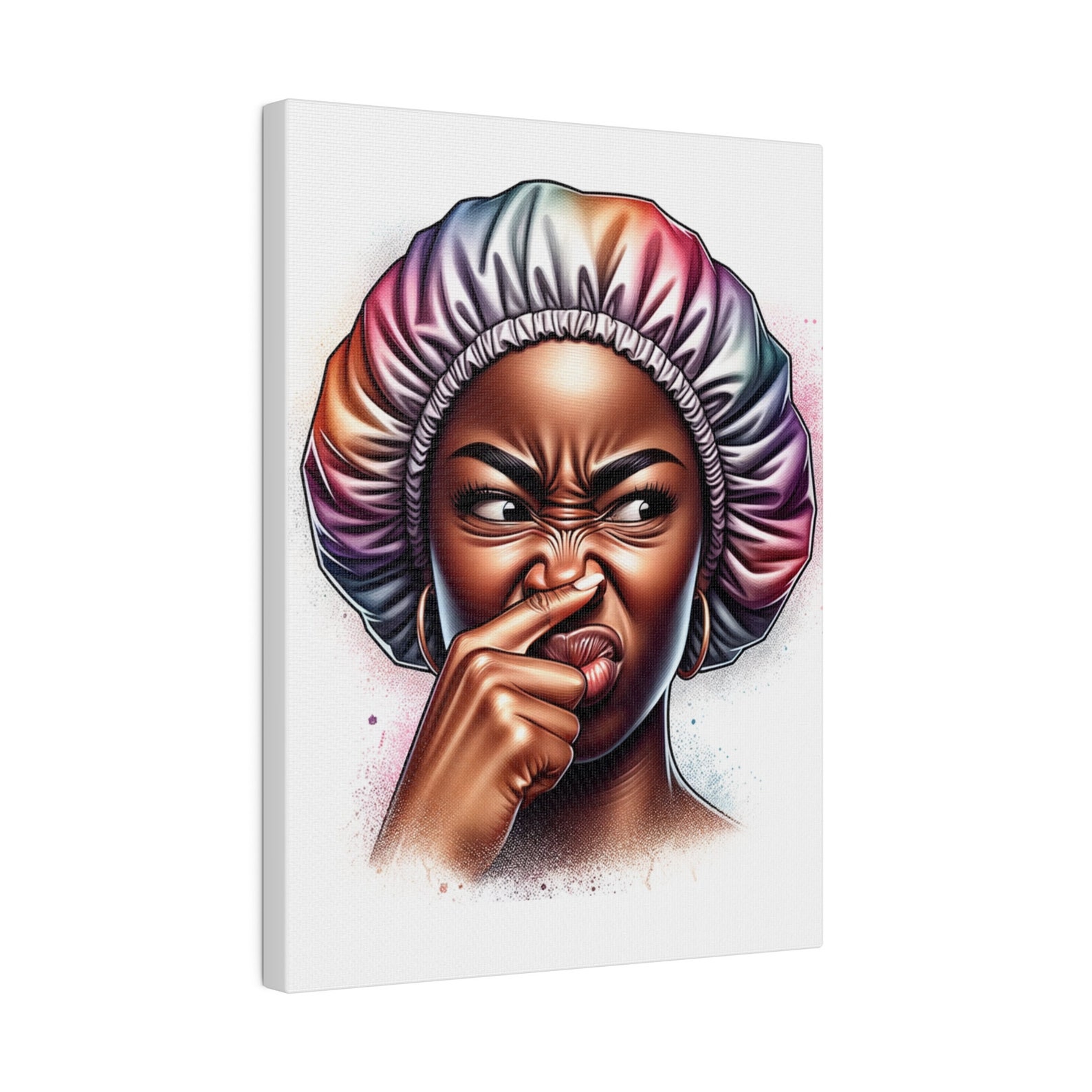 Black Bathroom Art, African American Wall Decor, Melanin Canvas, Afro Females Painting, Black ...