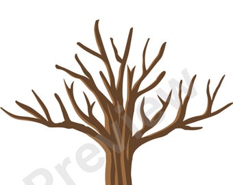 Thankful Tree PDF Printable with leaves 2 sizes - flyer size and 36 by 48