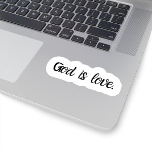 God is love sticker, God is, Christian stickers, God is love Kiss-Cut, Bible stickers, Religious stickers, Jesus sticker, Laptop stickers,