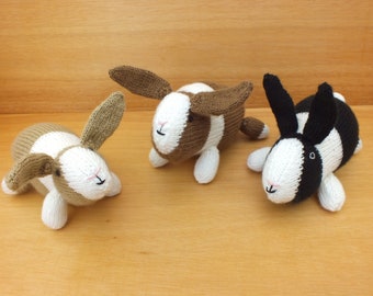 Hand Knitted Rabbits, Soft Cuddly Bunny, Stuffed Soft Small Animals