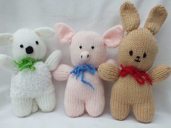 small knitted animals