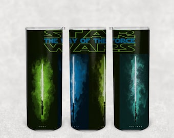Star Wars inspired digital design, 20 oz skinny tumbler, sublimation or waterslide