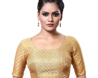 White New Designer Readymade Latest Beaded Saree Blouse Poly Silk Indian Fabric Craft Tunic Butterfly Top Sari Choli Wedding Wear For Women
