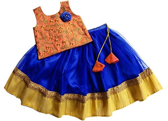 Girls Lehenga Choli Fab India Rajasthani Jaipuri Sz 6-8 Kids Ghaghra Lehnga  Desi | eBay