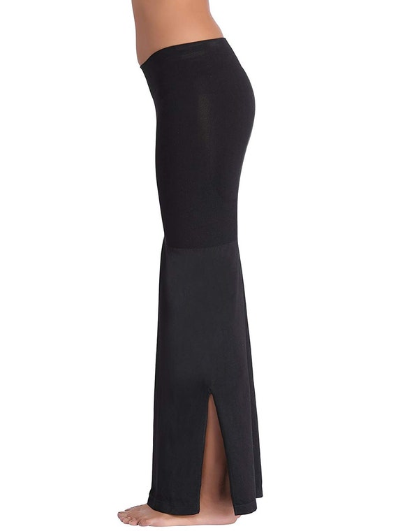 BLACK SAREE SHAPEWEAR Women's Stretchable Skirt Petticoat Lehanga