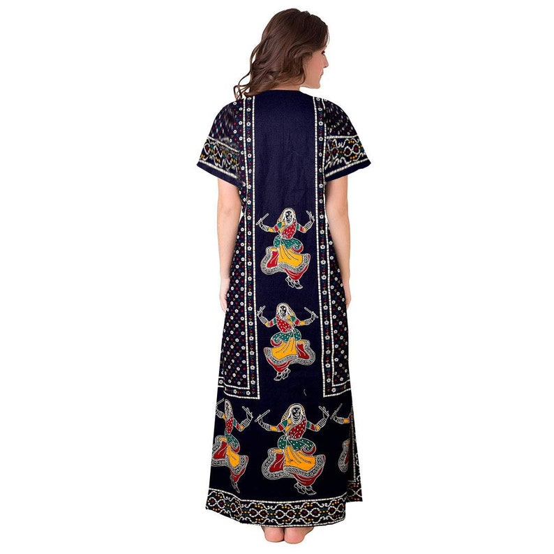 Free Size Women/'s 100/% Soft Cotton NightyNightwearNight DressSleepwearGown Blue Cotton Nighty For Women Fabric Craft For Mom