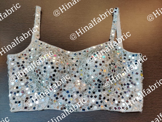 party wear silver blouse