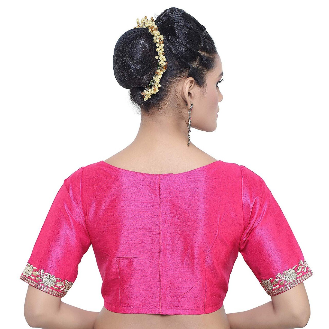 Pink New Readymade Saree Blouse Sari Christmas Embroidery Poly | Etsy