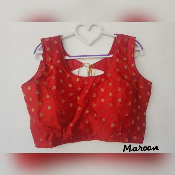 maroon satin top