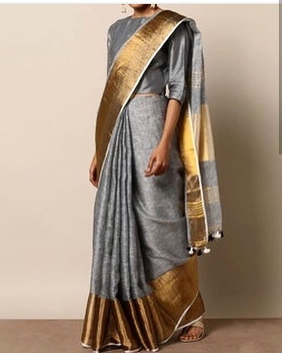 linen sarees party wear