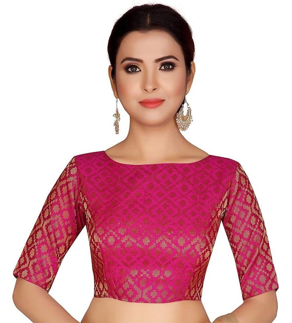 Boat neck choli clearance